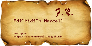 Fábián Marcell névjegykártya