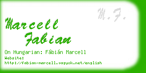 marcell fabian business card