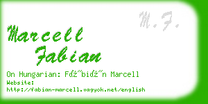 marcell fabian business card